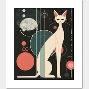 Cat Mid Century Modern Defined Posters and Art